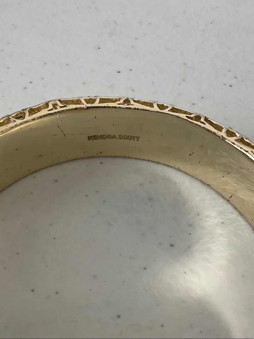 Kendra Scott Maggie Scott Filigree Cutout Wide Bangle Bracelet - Picture 3 of 4